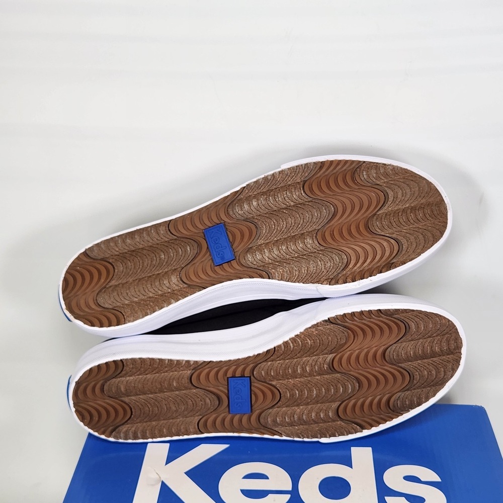 Keds Double Decker Canvas Sneakers Womens Size 7.5 Black Slip-On Shoes Noir - Picture 5 of 7